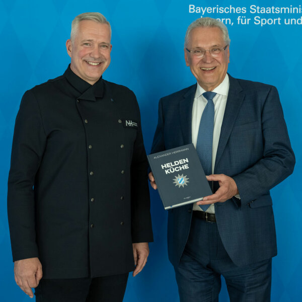 Sternekoch Alexander Herrmann und Innenminister Joachim Herrmann 